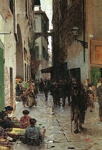 Telemaco Signorini, The ghetto of Florence, 1882.